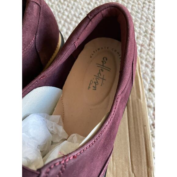Clark’s Sharon Sail Burgundy women’s size 9.5 Wide - Picture 4 of 5